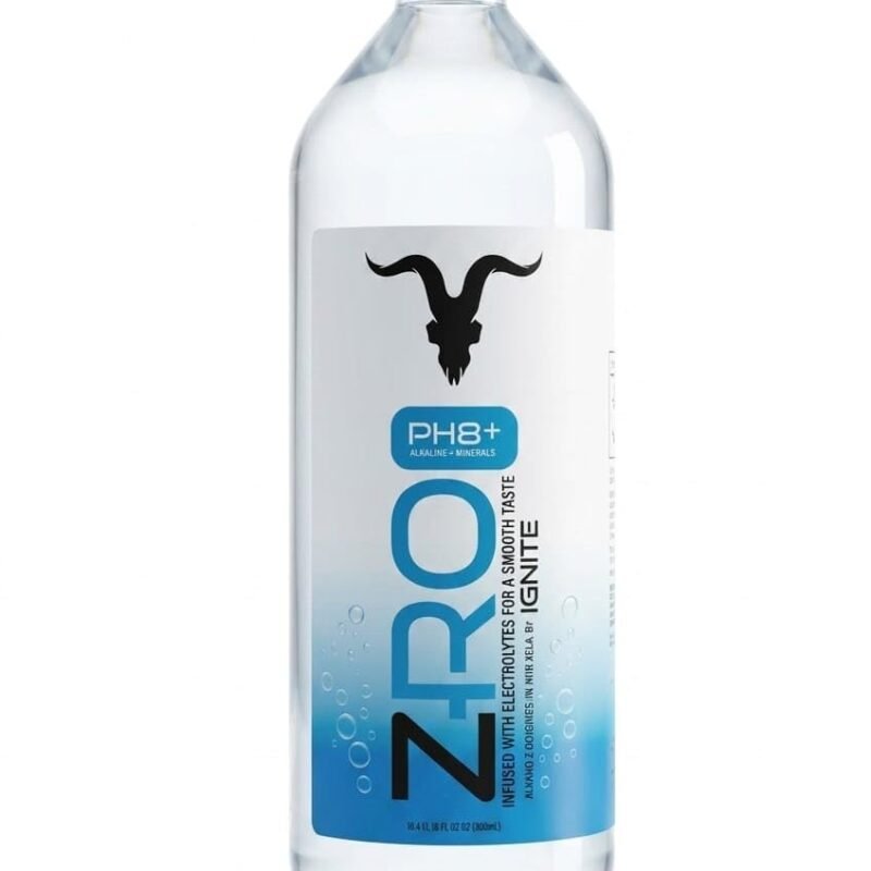 IGNITE pH 8+ Alkaline Water with Calcium & Magnesium Minerals | Zero Calories Non-Carbonated Purified Drinking Water | Leak Resistant Bottles for Home, Office & Travel | Pack of 15, 1 Litre Each