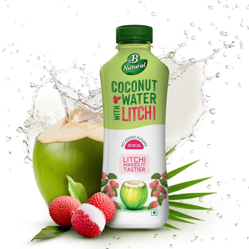 B Natural Coconut Water with Litchi 750ml