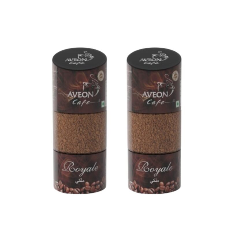 Cafe Royale Instant Coffee - 2 x 100g Jars | Premium Freeze-Dried Blend | Rich Aroma & Smooth Flavor | 100% Arabica & Robusta | Quick Brew Coffee for Coffee Lovers