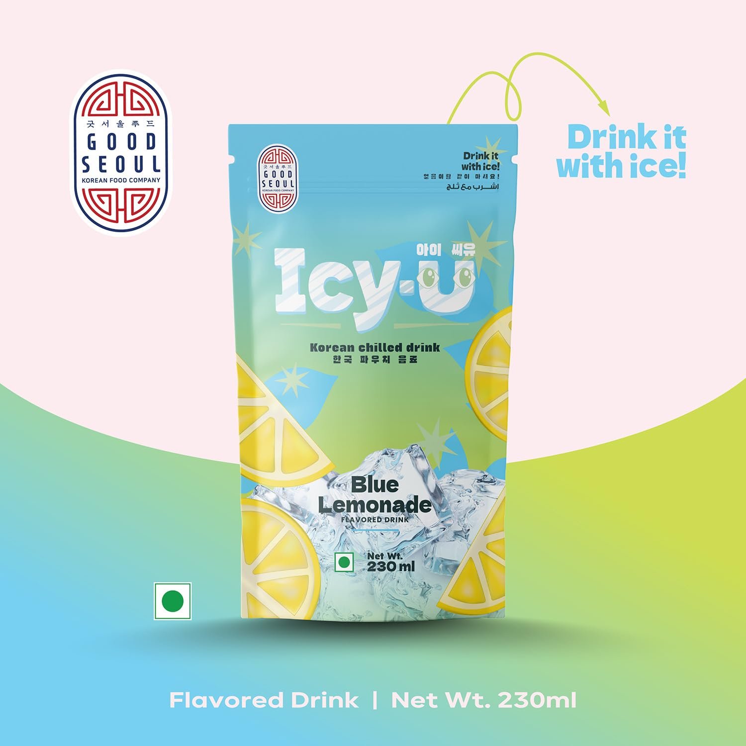 Good Seoul Icy-U Blue Lemonade Korean Chilled Drink • Refreshing Blue Lemon Citrus Summer Cooling Beverage • Ready-to-Drink Korean Ade, 7.78 fl oz ℮ 230 ml - Image 3