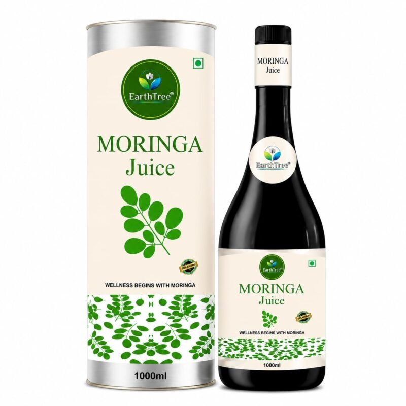 EarthTree Moringa Juice 1000ml | Natural Moringa Leaf Extract | Herbal Wellness Drink | Plant Based Liquid Supplement | Antioxidant Rich Daily Health Beverage | Vegan & No Added Artificial Colors