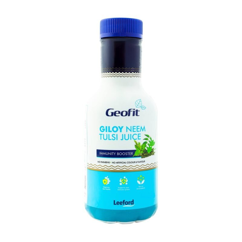 Geofit Giloy Neem Tulsi Juice 500ml | Ayurvedic Juice for Immunity Support & Detox | All-Natural Ingredients | No Added Sugar or Preservatives | Herbal Health Drink for Adults