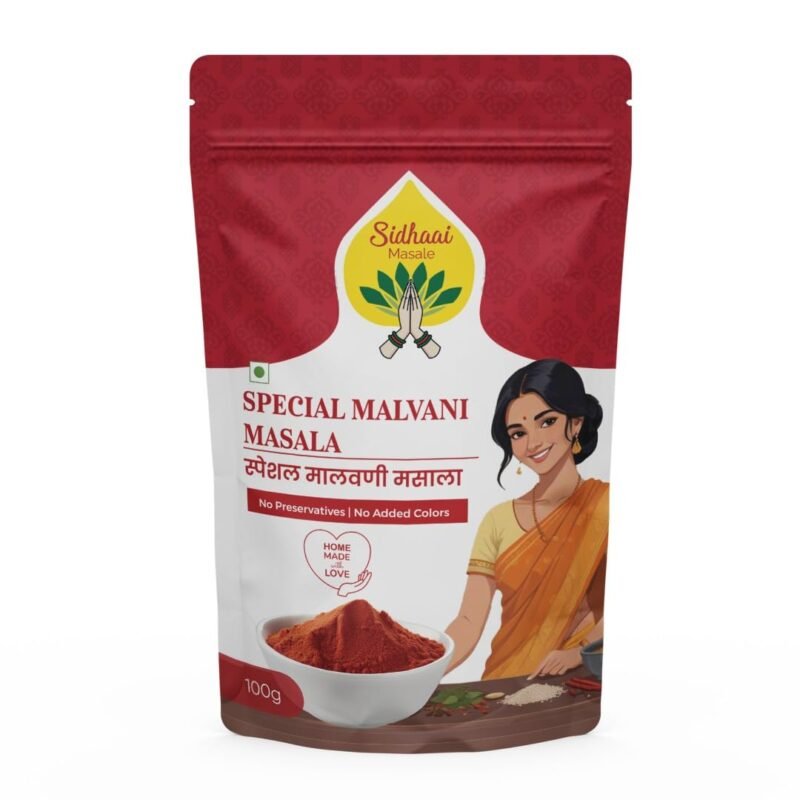 Sidhaai Masale Special Malvani Masala Red 100 grams | Authentic Coastal Spice Blend | Hot & Spicy Masala for Fish Curry, Chicken Curry, Gravies & Traditional Maharashtrian Recipes Cooking