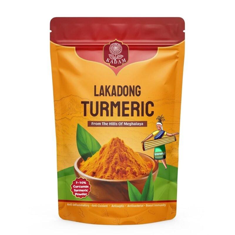 KADAM Lakadong Turmeric Powder (200 Gram) | Premium Lakadong Haldi from Meghalaya | 7-10% Curcumin | 100% Natural & Pure | No Preservatives | Fine Turmeric Powder for Cooking, Golden Milk & Daily Use