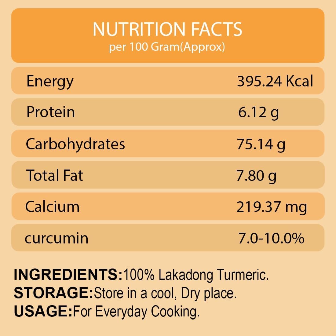 KADAM Lakadong Turmeric Powder (200 Gram) | Premium Lakadong Haldi from Meghalaya | 7-10% Curcumin | 100% Natural & Pure | No Preservatives | Fine Turmeric Powder for Cooking, Golden Milk & Daily Use - Image 4