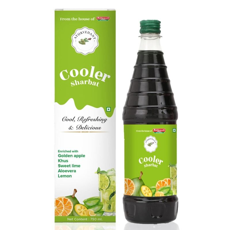 Cooler Sharbat Refreshing Herbal Drink Mix with Natural Ingredients - Ideal for Hydration & Cooling (750 ML)