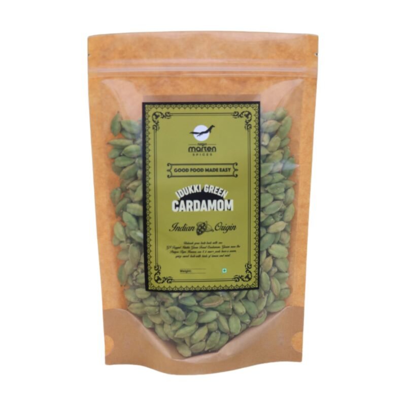 Nilgiri Marten Idukki Green Cardamom Whole 1kg | 8mm+ Bold Njallani Pods | GI Tagged Alleppey Green No. 72 | Single-Origin Cardamom Hills, Kerala | Choti Elaichi for Chai and Biryani