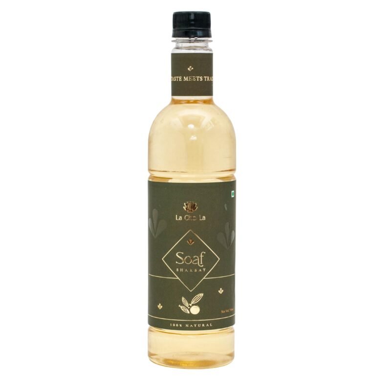Soaf Syrup - 100% Natural Sharbat Sweetened with Mishri | Refreshing Summer Drink for Water or Milk | 750ML