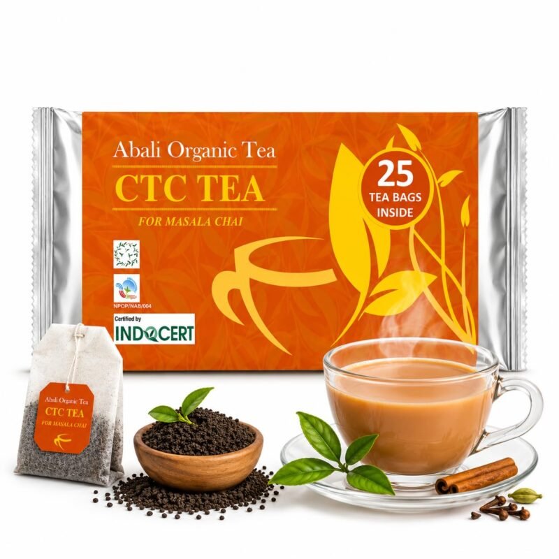 Organic CTC Tea Bags for Masala Chai | Strong and Rich Aromatic Chai Blend | Easy Brew Tea Sachets for Milk Tea | 25 Tea Bags Each | Pack of 2 | Total 50 Tea Bags