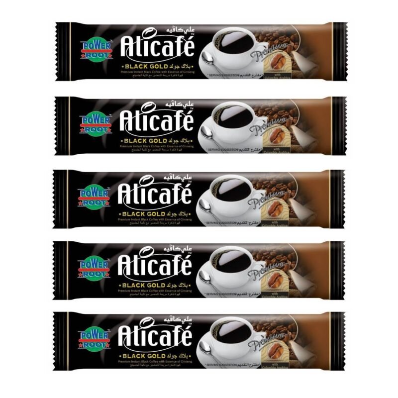Balck Gold Instant no sugar Black coffee with essence of ginseng | 5 x 2.5g | Imported Coffee Sachets