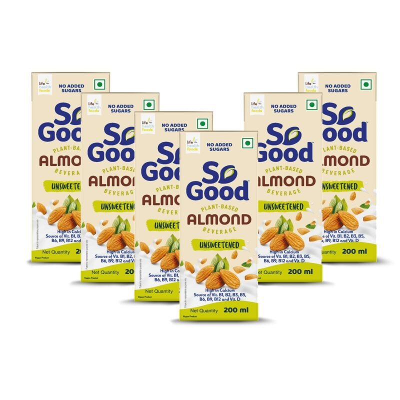So Good Almond Beverage Natural Unsweetened 1.2L (6 x 200ml)