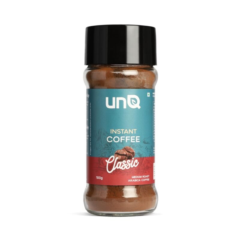 Classic Instant Coffee Powder | Arabica | Easy to Brew | Medium Roast | Enjoy Hot or Iced | Makes 50 cups | 100g