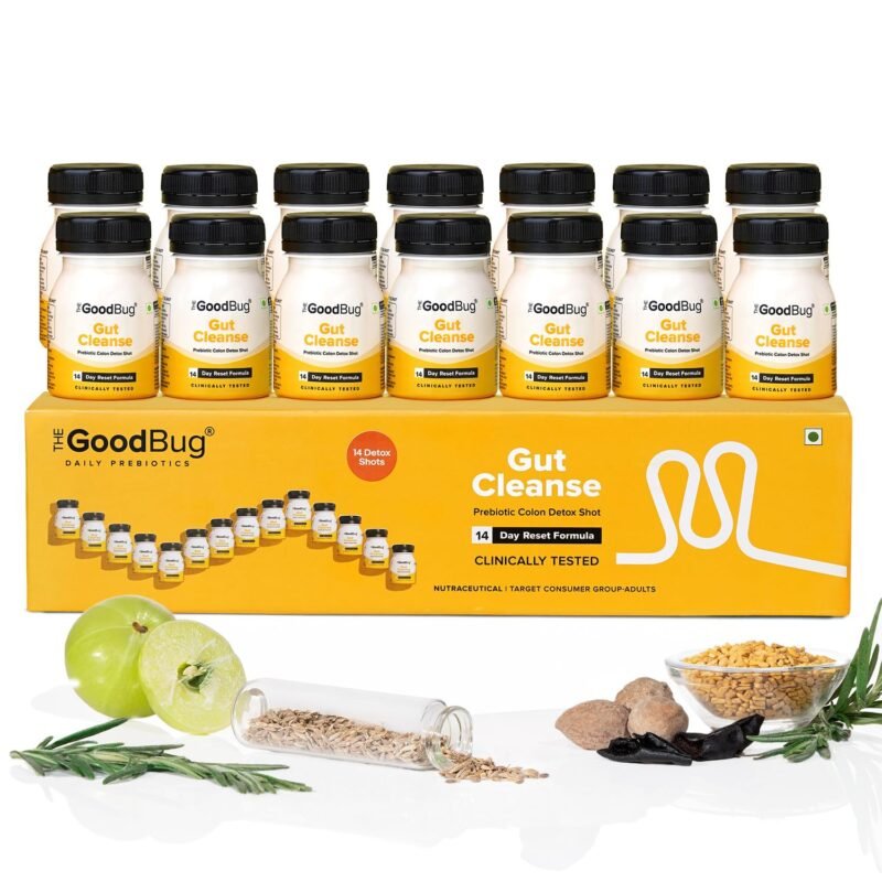 The Good Bug Gut Cleanse - 14 Prebiotic Colon Detox Shots | Improves Probiotic Activity, Gut Health & Digestion | Tackles Bloating, Gas & Constipation
