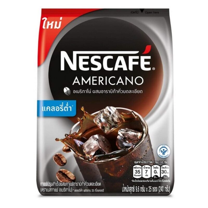 Nestle Nescafe Americano Instant Coffee Mixed with Arabica Ground Roasted (25 X 9.6 g, 240 g)