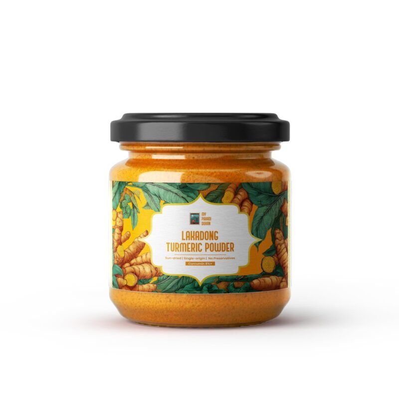 My Pahadi Dukan Lakadong Turmeric Powder 100g, Single-Origin, 8–10% Curcumin, Hand-Harvested & Sun-Dried, Pure & Chemical-Free Haldi, Strong Aroma & Deep Golden Color, Lab-Tested, from Meghalaya