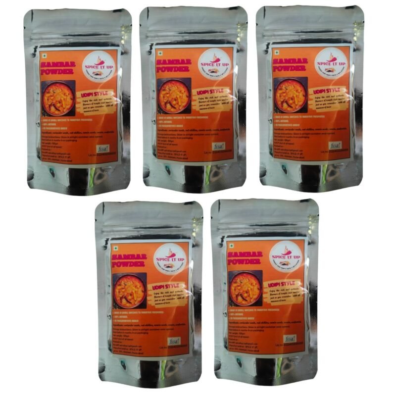 Sambar Powder - Authentic South Indian Spice Mix, 100G Pack of 10 SPICE_5Pack of 10_FBA