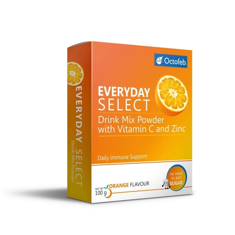 EveryDay Select Drink Mix Powder | Orange Flavour | 4 x 100g Sachets | Instant Refreshing Beverage Mix for Daily Use