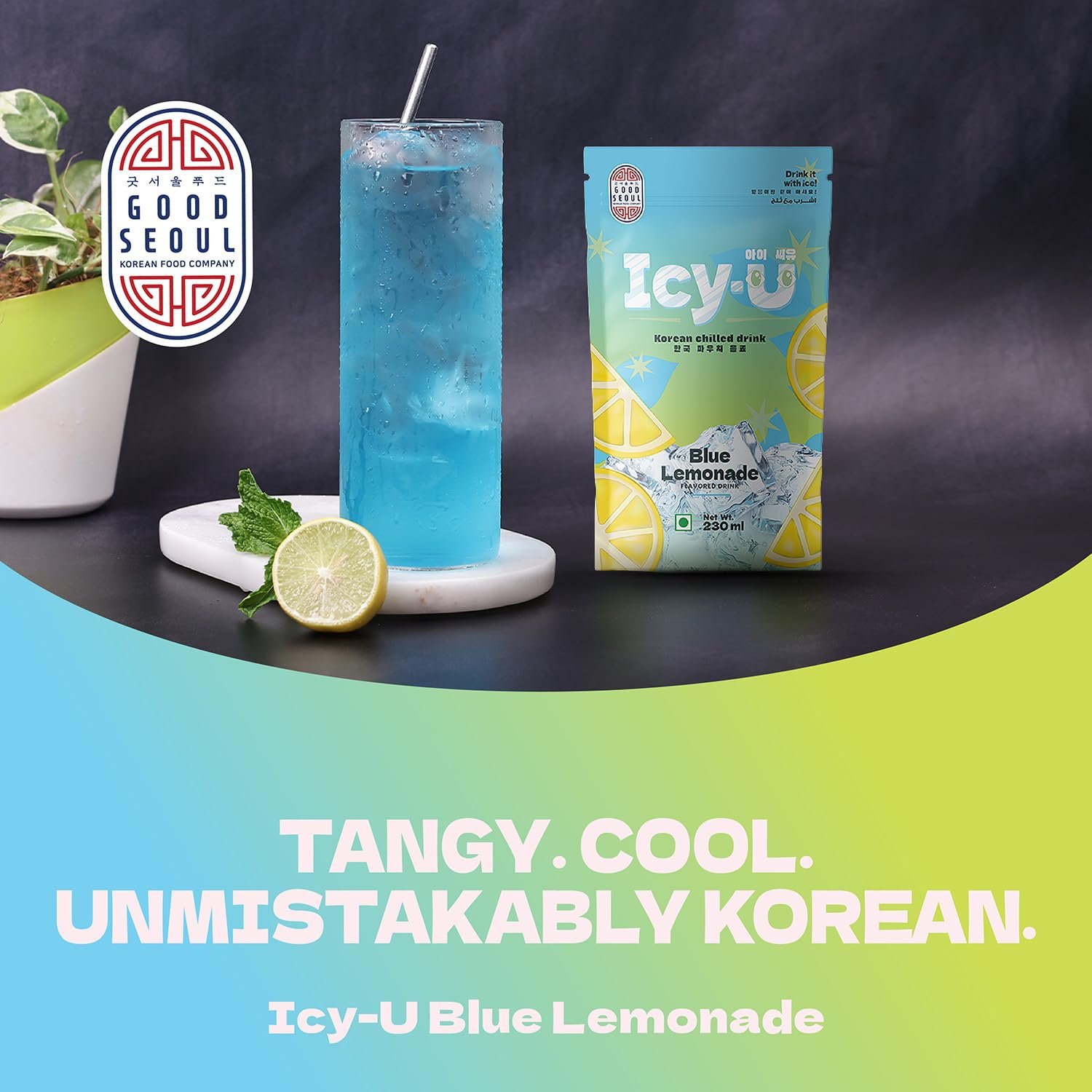 Good Seoul Icy-U Blue Lemonade Korean Chilled Drink • Refreshing Blue Lemon Citrus Summer Cooling Beverage • Ready-to-Drink Korean Ade, 7.78 fl oz ℮ 230 ml - Image 4