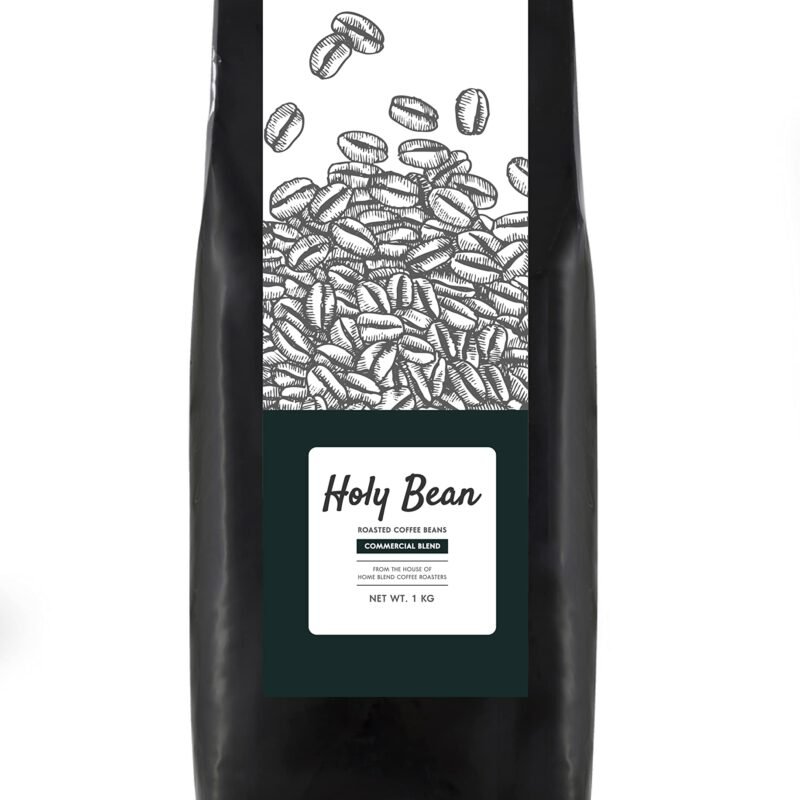Holy Bean - Commercial Blend - Roasted Coffee Whole Beans - Medium Dark Roast - Pack of 1 KG, Bag