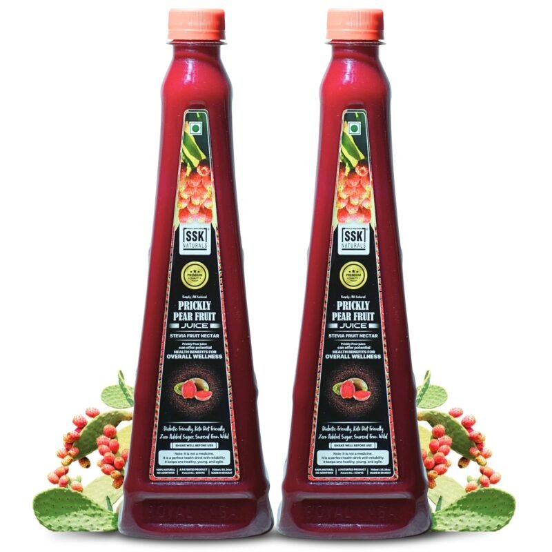 Prickly Pear Fruit Juice 750ml (25.36oz) | 100% Natural Cactus Juice | No Additives, No Preservatives | Refreshing & Nutrient-Rich Drink (Pack of 2)