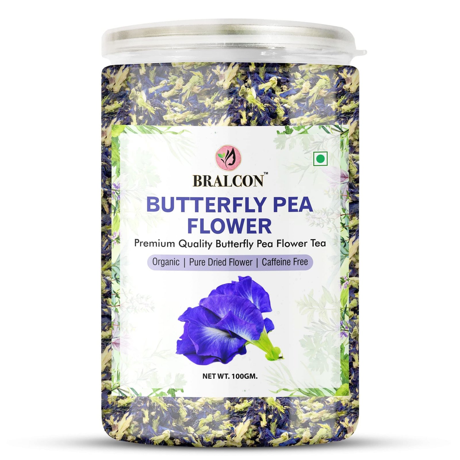 BRALCON Natural Herbal Tea Combo Pack - Hibiscus Flower Tea and Butterfly Pea Flower Tea - 200g (100g x 2 Pack) | Reduce Stress, Improve Digestion - Image 4