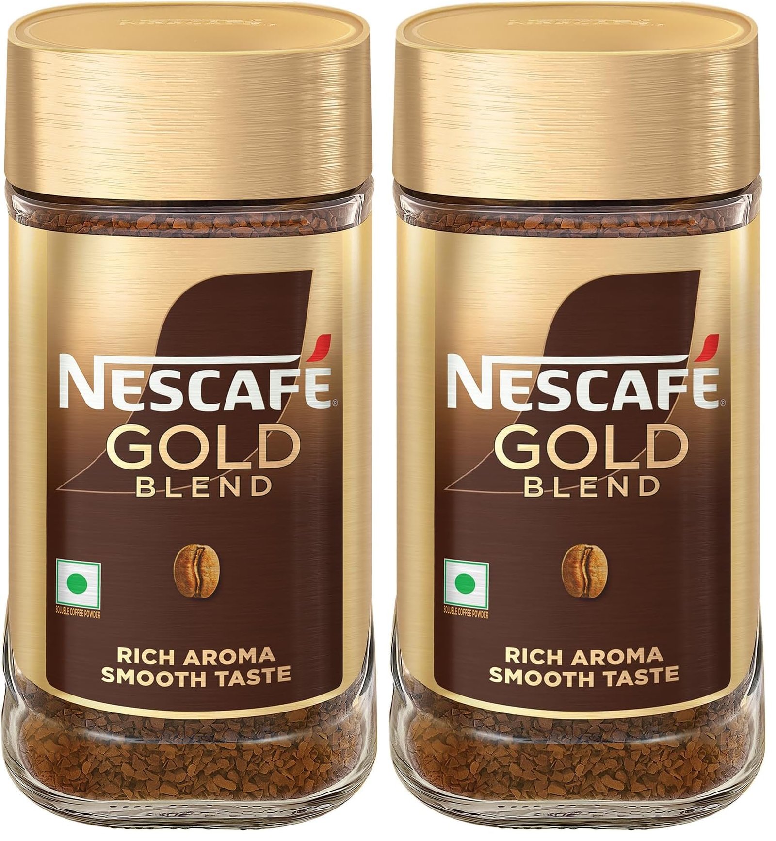 Gold Instant Coffee Powder | Premium Imported Coffee | Freeze Dried | Rich & Smooth Taste | 50g, Jar (Pack of 2)