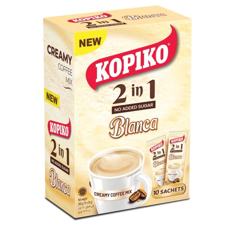 2 in 1 Blanca Creamy Coffee Mix, 240 g, 10 Sachets By Savoy Impex