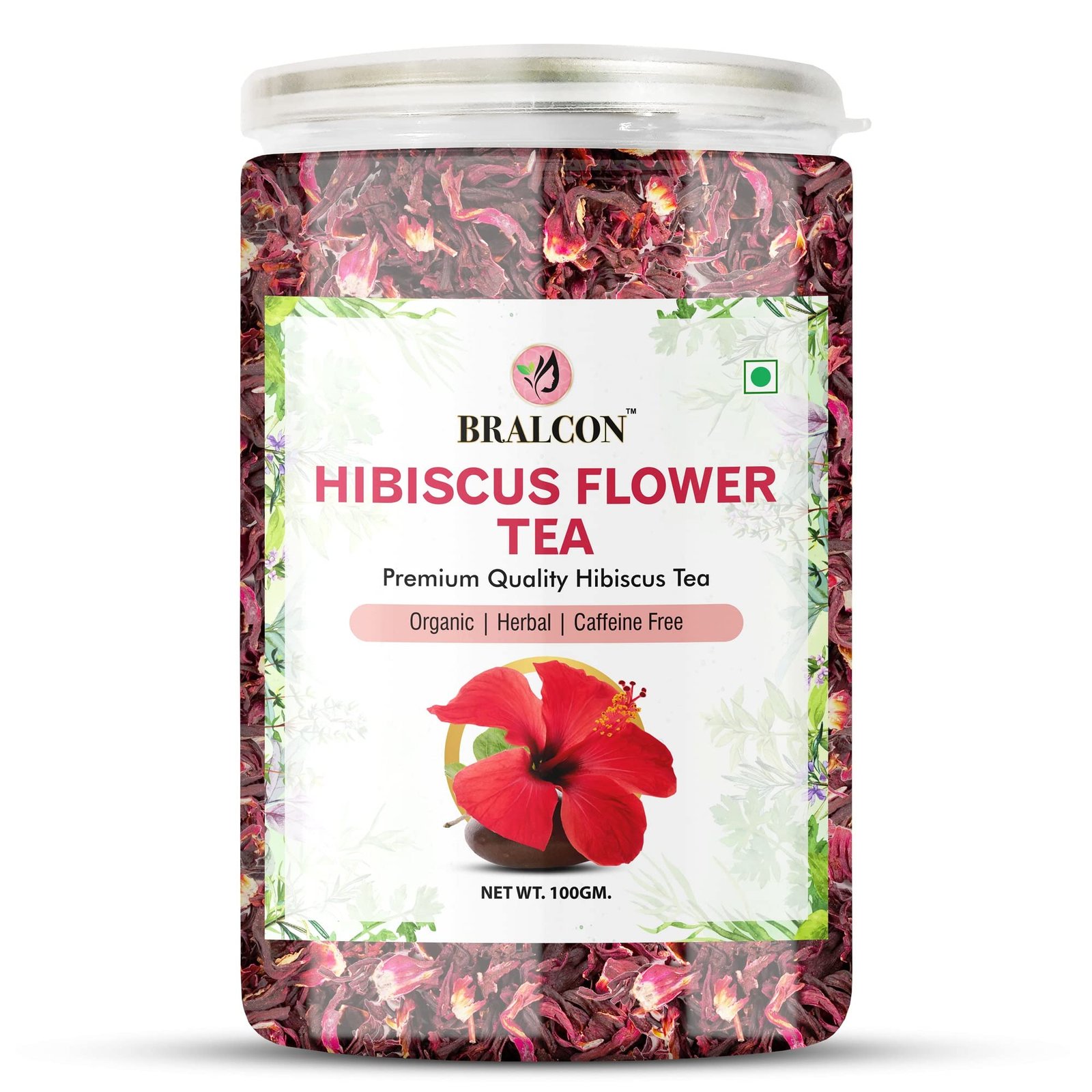 BRALCON Natural Herbal Tea Combo Pack - Hibiscus Flower Tea and Butterfly Pea Flower Tea - 200g (100g x 2 Pack) | Reduce Stress, Improve Digestion - Image 6