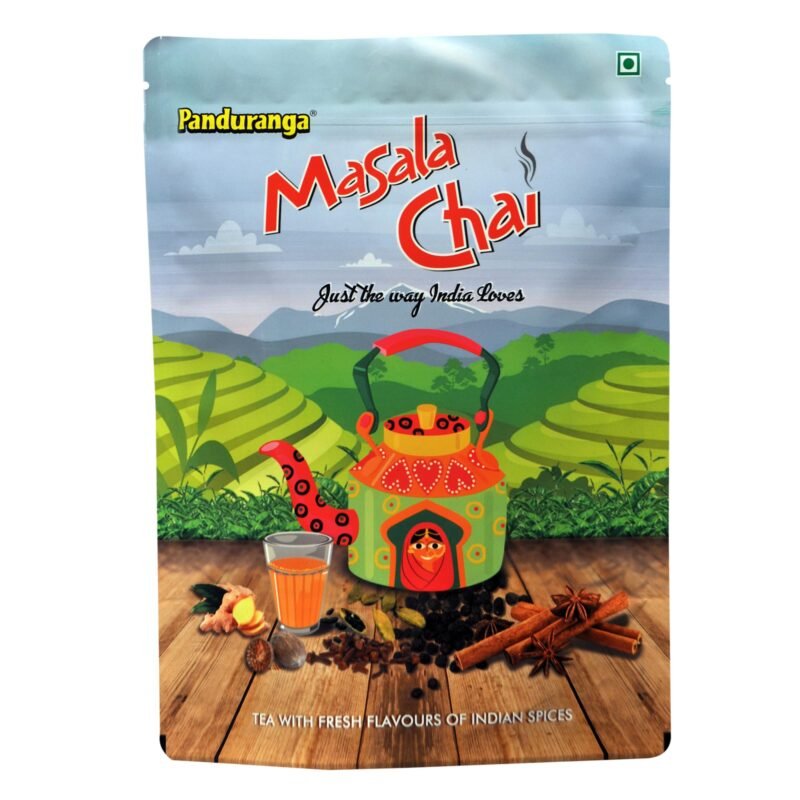 Panduranga Masala Chai - Premium Indian Spiced Tea Blend with Green Cardamom, Ginger, Cloves, Black Pepper & Bay Leaves | Authentic and Aromatic Indian Chai | 500g (Pack of 1)